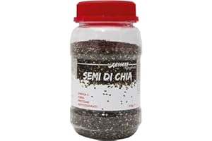 Superfrutti Aessere - Semi di Chia, 210 g, Gustose per il pane, ricchi di Omega 3, Fibre, Proteine, Antiossidanti
