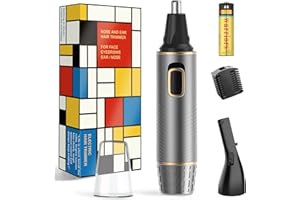 NUMIFUN Nasenhaartrimmer Herren, 2 in 1 Ohrhaarschneider und Nasenhaarentferner für Männer und Frauen, Schmerzloser Epilierer für Augenbrauen und Lippen, IPX7 Wasserdicht, Einfache Reinigung