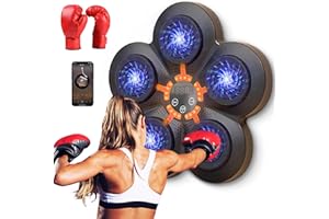 ODIKALA Machine de Boxe Musicale, Appareil de Boxe électronique Portable Mural, Bluetooth Point électronique Intelligente pour entraînement à la Maison et Divertissement Familial