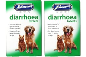 GETINSTYLE SHOP Bundle – 2x 12 Johnsons Vet Diarrhoea Tablets for Cats and Dogs