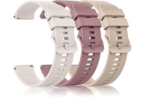 Amzpas 3 paski do zegarka Garmin Vivoactive 5/ Garmin Vivoactive 3/ Vivomove 3 / HR/Luxe/Style, silikonowe paski 20 mm do zegarka Garmin Forerunner 55/245/645