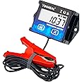 YOOREAL Digital Tachometer Hour Meter Maintenance Reminder With clips Backlight Replaceable Battery Waterproof for Lawn Mower Motorcycle Outboard Motor Generator Snow Blower etc