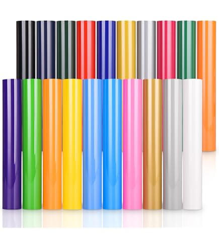 HTVRONT Plotterfolie Textil - 30.5cm x 6.1m Weiß Flexfolie zum Aufbügeln auf T-Shirt HTVRONT Plotterfolie Textil - 30.5cm x 6.1m Weiß Flexfolie zum Aufbügeln auf T-Shirt
