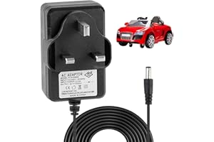 FADWONS 6V 500mA Adapter, Battery Charger for Electric Cars, Universal Power Supply with LED Indicator, Compatible with Electric Motorbike, Motorcycles, Ride-ons Car, Quad Bikes, Sports Cars, 5.5mm x 2.1mm