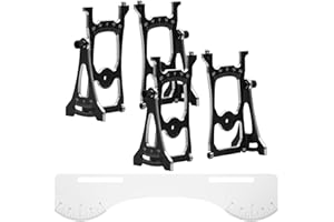 AMK Strumento di allineamento multifunzionale per auto RC 1/10 - Camber, Toe, Slip Angle Gauge, 1/10 RC Car Suspension Tuning Setup Gauge, Alluminio Ultimate Suspension & Sterzo Strumento di Regolazione