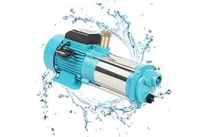 Gorgivous Kreiselpumpe 1300W MC-6SA Gartenpumpe aus Edelstahl 4000 L/H Wasserpumpe für Bauernhof|Teich|Garten Bewässerung Druckverstärkung