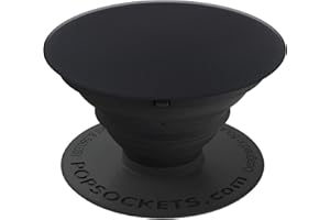 PopSockets PopGrip - [Nicht Austauschbarer] Ausziehbarer Sockel und Griff für Smartphones and Tablets - Black Aluminum