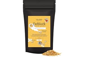 ‎SALIAMO 100g Knoblauch getrocknet und geräuchert mit Buchenholz, Knoblauchgranulat, für die mediterrane und asiatische Küche; Pizza, Pasta, Grillsaucen, Knoblauchbutter und Meeresfrüchte | Saliamo