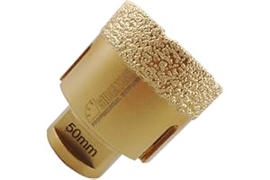 SHDIATOOL Broca de Diamante 50MM Vacío Soldadura para Perforación en Seco Porcelana Azulejo Granito Mármol M14