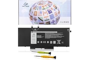 ANTIEE 68Wh 3HWPP Laptop Batterie pour Dell Latitude 5410 5510 5501 5401 5411 5511 Precision 3541 3551,Inspiron 7706 2-in-1, Inspiron 17 7500 7506 2-in-1 Black 03HWPP 10X1J N2NLL 1VY7F 451-BCMN 15.2V