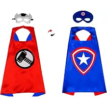 Cape De Super-héros Pour Enfants - Déguisement Avec Masque - Double Face, 70x70 Cm