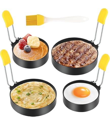 ZOOENIE 5 stuks roestvrijstalen spiegeleivorm pannenkoekenvorm omelet vorm braden ei koken gereedschap keuken accessoires gadget, ster, beer, hart, rond, bloem ZOOENIE 5 stuks roestvrijstalen spiegeleivorm pannenkoekenvorm omelet vorm braden ei koken gereedschap keuken accessoires gadget, ster, beer, hart, rond, bloem