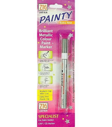 Zig (Japan Painty Metallic Permanent Marker (Gold, Pack of 6