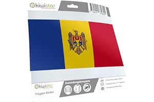 Kiwistar - Adesivo per auto con bandiera, 10 cm, bandiera della Moldova, paesi, stemma, bandiera – auto, bicicletta – camion