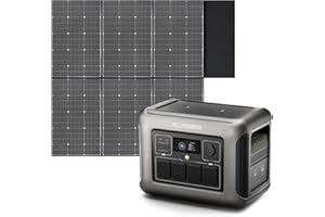 ALLPOWERS R1500 générateur solaire avec panneaux solaire pliables de 600W, 1152Wh batterie LiFeP04, 2 x Chargement rapide sans fil 15W, 4 prises CA 2500W, Énergie solaire MPPT pour camping, extérieur