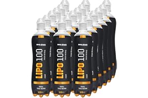 ‎BODY ATTACK SPORTS NUTRITION BODY ATTACK LIPO-100 DRINK 500ml / 1 Portion, 18x 500ml + Pfand (Grapefruit) - kalorienarmes Erfrischungsgetränk mit 160mg Koffein, Cholin und L-Carnitin, zuckerfrei, mit B-Vitaminen
