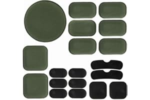 JIPEMTRA Airsoft Helmpolster 19PCS / Set Taktischer Helm Ersatzzubehör Weiche Eva Schaum Polsterung Einsatz Motorrad Polster Kits Fahrrad Fahrrad Matten für Kostüm Cosplay Fast Mich CSACH FMA