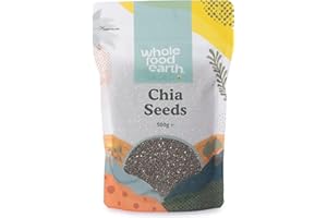 Wholefood Earth Chia Seeds 500 g | GMO Free | Natural | High Fibre | High Protein