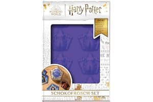 Harry Potter: Schokofrosch-Set: Set enthält: Silikonfolie mit 8 geprägten Schokoladenfrosch-Formen, 8 folierte Geschenkschach