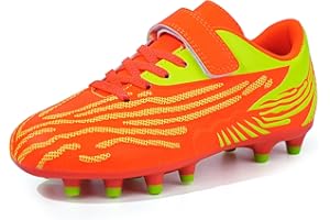 JABASIC Enfants Dur Gazon Chaussures de Football Chaussures de Football de Sport pour Les Garçons et Les Filles