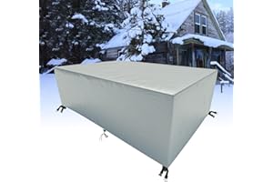 HNKDKJ Housse Salon de Jardin Exterieur 180x100cm Housse Protection Salon de Jardin pour Tous Les Temps pour Table et Chaise d'extérieur Bâche Table de Jardin Extérieur-Argento 180x100x75cm/LxWxH