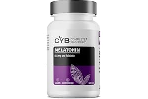 ‎CYB COMPLETE YOUR BODY CYB | Melatonin Tabletten – 600 Tabletten – 0,5mg pro Tablette – Melatonin Hochdosiert – Langfristige Melatonin-Versorgung – Vegan – Laborgeprüft