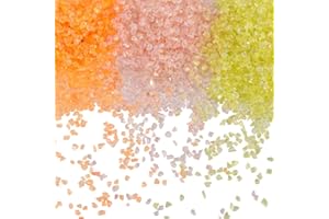 SUNNYCLUE 1 boîte de 300 g de Verre Concassé en Vrac, 3 Couleurs, Morceaux de Verre Brisé en Résine, Éclats de Cristal Irréguliers, Petits Éclats, Gros Flocons de Paillettes pour Les Arts des Ongles,