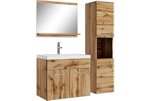 Badplaats B.V. Mobile da Bagno Montreal 60cm Rovere - Armadio mobiletto lavabo Mobili Armadietto