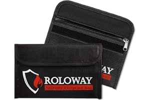 SEKAM Kleine feuerfeste Tasche (12,7 x 20,3 cm), feuerfeste tasche für , feuerfeste Taschen für Wertsachen â€“ Reisepass, Währung und Schlüssel (2 Stück) schwarz