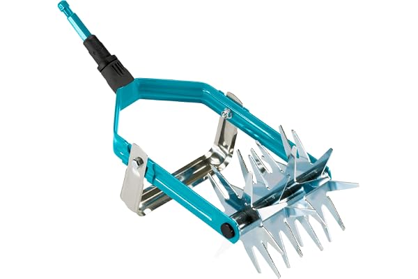 Émietteur-sarcleuse Combisystem de Gardena : émietteur pour la préparation des lits de semences et l'ameublissement du sol, largeur de 14 cm, en acier de haute qualité, revêtement Duroplast (3195-20)