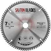Saxton TCT18580TTCG20B 185mm x 20mm Aluminum Circular Saw Blade, 16mm Ring, 80 Teeth