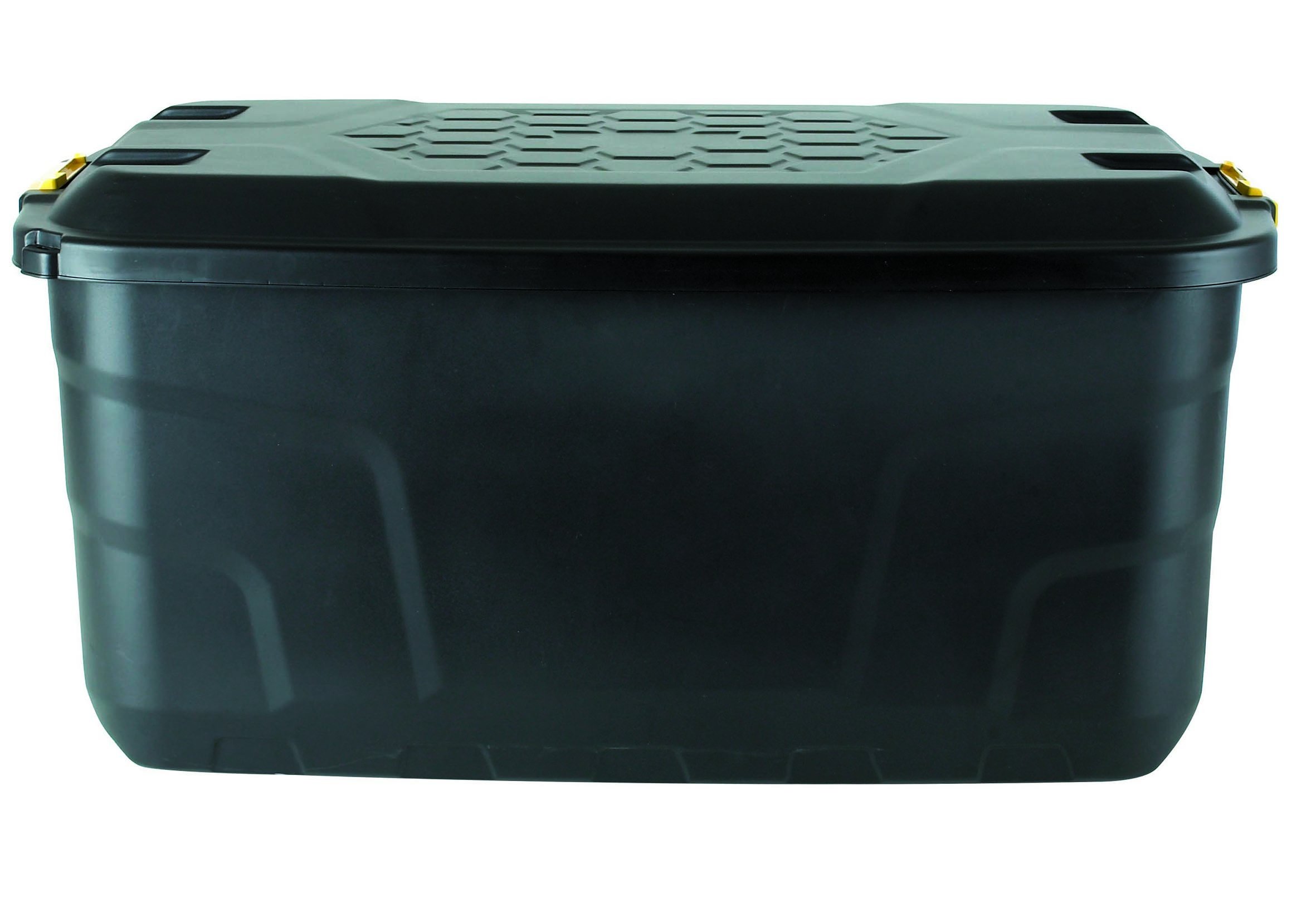 Strata Black Storage Box Container Heavy Duty 145L Home Garden with Lid