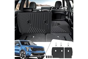 JOULARISE Backrest Mats Kick Mats for 2021-2024 2025 Kia Sorento 7 Seats Model Accessories, All Weather TPE Interior Seat Back Cover Protector Behind 2nd Row(Kick Mats 7 Seats)