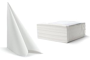 Alvotex CHIC Airlaid 50 Servilletas, similar a la tela, servilletas desechables, color blanco, 40 x 40 cm