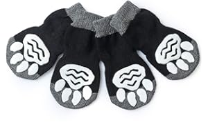HARFKOKO Pet Heroic Indoor Anti-Rutsch Socken für Hunde und Katzen - 8 Größen von S bis 5XL für kleine-riesige Tiere - Pfotenschutz und Traktion Dank Silikon-Gel