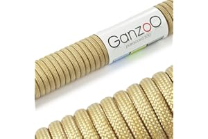 GANZOO Paracord 550 linka nylonowa/poliestrowa o długości 30 m, z 7 rdzeniowymi pasmami do bransoletek, linek, naszyjników, linka o grubości 4 mm, linka wielofunkcyjna, linka survivalowa, obciążenie do 250 kg