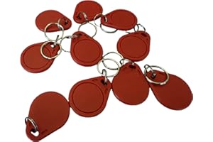 YARONGTECH® ISO14443A - Porte-clés RFID 13,56MHz Rouge de proximité ABS IC NFC Tags RFID 1K étiquette accès pour contrôler (Lot de 100)