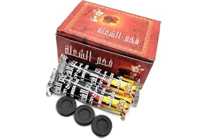 DXB Dream Bakhoor Coal Shola Charcoal Musk, 100 Pieces Long Lasting Charcoal, Lighting Charcoal Briquettes for Hukkah Sheesha BBQ Grill Preparation Long Lasting for Bakhoor and Incense Burning Black