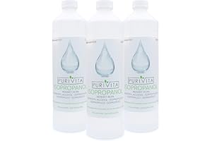 Purivita - Isopropílico Isopropanol alcohol 99,9% Limpiador multiuso - 3000 ml