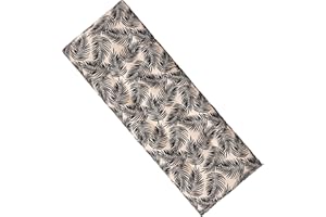 OHS 2 Seater Bench Seat Pad Leaf Print Garden Bench Cushion, Soft Comfy Outdoor Furniture Cushions Waterproof Bench Pad For Patio or Dining, Monochrome-110x40cm