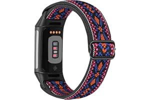 TumCez Cinturino Compatibile con Fitbit Charge 6 Cinturino/Fitbit Charge 5 Cinturino, Regolabile Braccialetto Elastico in Nylon cinturino di ricambio Sportive per Fitbit Charge 6/Charge 5 Donna Uomo