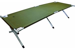 Highlander Aluminium Camp Bed - Olive
