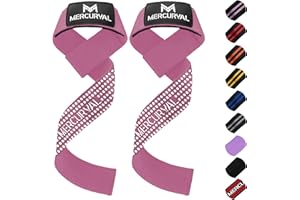 MERCURYAL Sangle Musculation - Sangle de Tirage Musculation - Sangle Poignet Musculation - Straps Musculation - Lifting Straps pour Femmes et Hommes