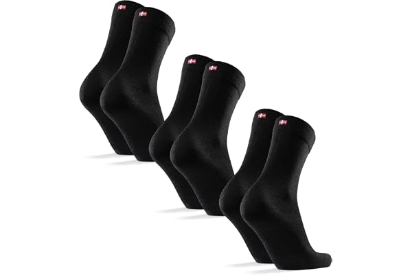 DANISH ENDURANCE Merinoull Strumpor Män, Vardag, 3 & 5-pack | Merinoullstrumpor, Luftiga & temperaturreglerande, balanserad passform för kontorsskor & vardag, Unisex