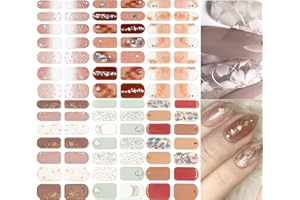 NAILDOKI Autocollant Ongle 3D Nail Stickers, Nail Art Auto-Adhésif Ongle Décalque Belle Mode Décoration pour Femmes Filles Nail Stickers
