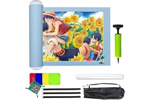 FOUVIN Puzzle Roll Storage Mat, Puzzlematte Puzzle 3000 Teile, Puzzleunterlage Puzzlerolle, Tragbare Puzzles Mat Teppich Filz Puzzle Matte Jigsaw Mat, Praktisches Zubehör zur Aufbewahrung von Puzzles