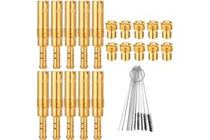 ACONDE Juego de 20 boquillas para carburador de motocicleta, boquilla principal de carburador, kit de chorro lento con kit de limpieza, boquillas de piloto lento, para motocicletas y equipos generales de