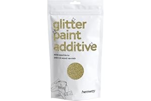 Hemway Or Glitter Sable Peinture additif 100 g / 3,5 oz pour peinture latex acrylique Emulsion - Intérieur & Extérieur Mur, Plafond, bois, vernis, plat mort, mat, brillant, satin,