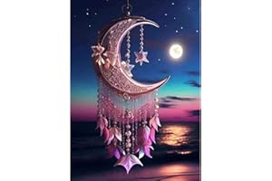 CEOVR Diamond Painting Kits Adult,Diamond Art Painting Kits for Beginner,Mosaic Diamond Painting Art by Numbers,Sparky Diamond Painting Full Set for Home Decorate,Gift for Friends (Purple Windbell)