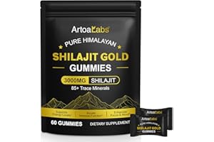 HUNELAER Shilajit Gummies, Pure Ultima Peak Shilajit Resin Gold Gummies for Men & Women, Pure Himalayan Gummy 85+ Trace Minerals, Supports Energy & Boosts Immune